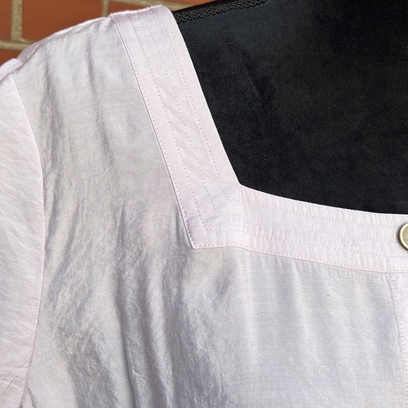 J. Jill silky Pale Orchid square neck button front blouse.  NWT - Picture 3 of 9